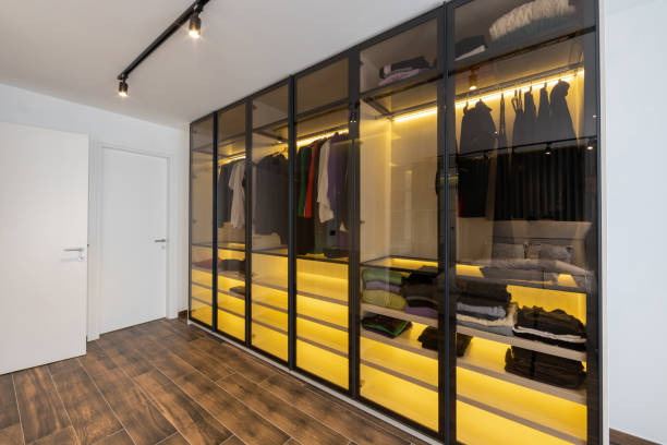 istock Interior of a dressing room with glass closet 1699326338