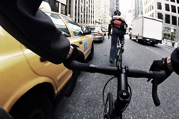 자전거 택배업자 뉴욕 - bicycle messenger 뉴스 사진 이미지