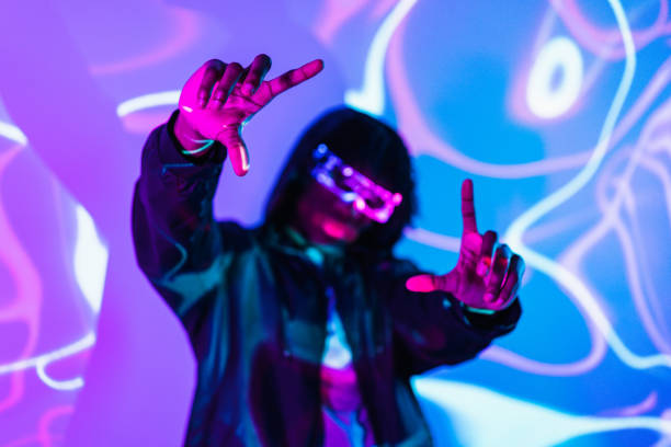 istock Afro futuristic man picturing the future gesturing with hands 1699372374