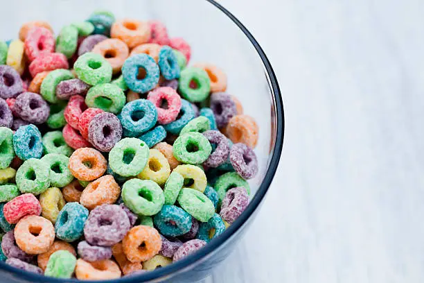 Sugary, fruity novelty cereal.