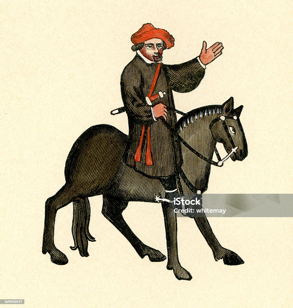 Canterbury Tales-Shipman - Ilustración de stock de Geoffrey Chaucer libre de derechos