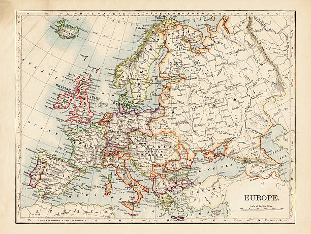 Map Of Europe stock photo