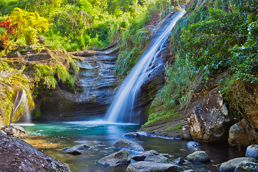 Concord Fall is the first of three beautiful waterfalls visible in the same area. It is readily accessible, with a paved road leading almost directly up to it. 