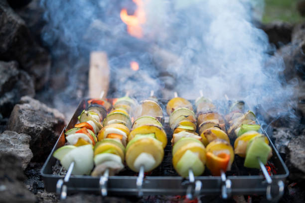 Glowing Hot Charcoal Fire