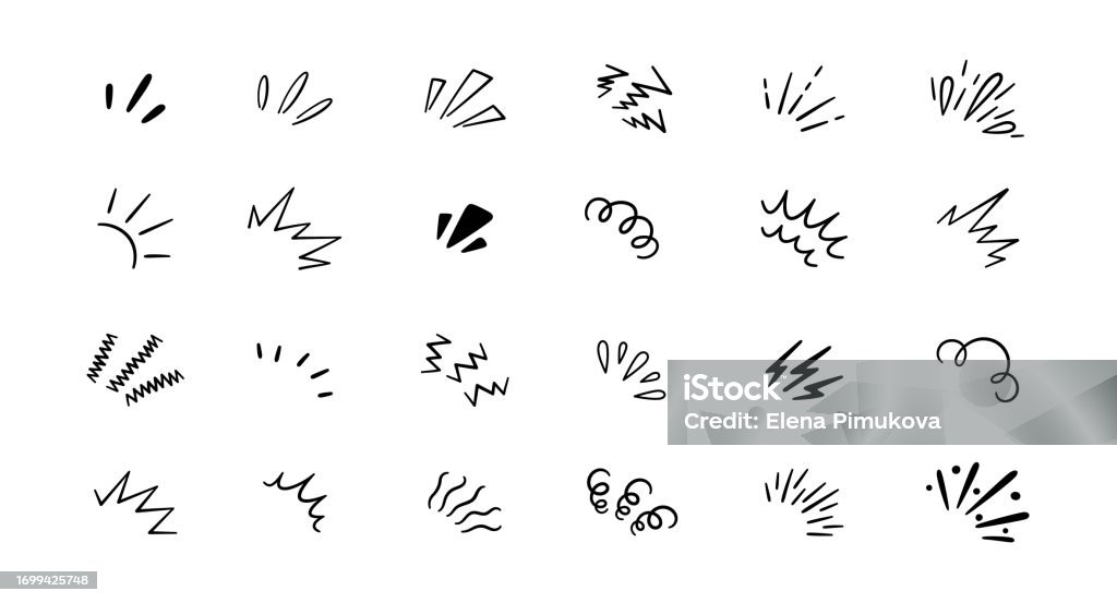 Doodle radial line rays. Hand drawn round corner shine. Sunburst sparkle element. Sun burst doodle icon. Explosion frame. Idea and exclamation symbol. Vector illustration isolated on white background - 免版稅簡易圖畫圖庫向量圖形 Doodle radial line rays. Hand drawn round corner shine. Sunburst sparkle element. Sun burst doodle icon. Explosion frame. Idea and exclamation symbol. Vector illustration isolated on white background - 免版稅簡易圖畫圖庫向量圖形