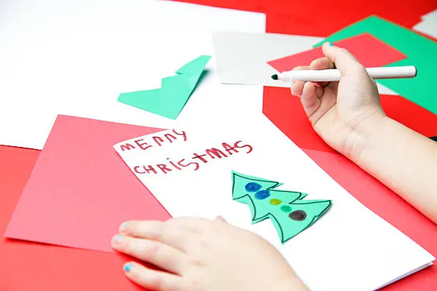 Photo of Making A Christmas Card