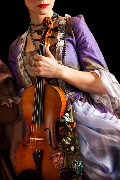 violinistas - fine art portrait music sheet music violin - fotografias e filmes do acervo