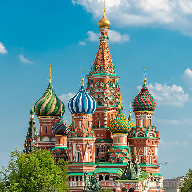 st.basil kathedrale von moskau, russland - basilius kathedrale stock-fotos und bilder