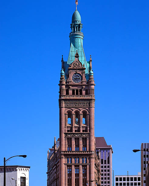 Milwaukee City Hall Bell Tower stock photo