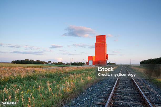 Foto de Grãos De Elevador e mais fotos de stock de Manitoba - Manitoba, Canadá, Cena Rural