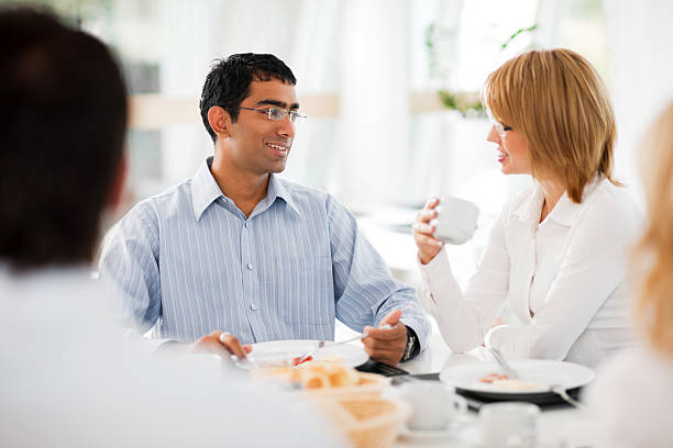 istock Businesspeople having a lunch break. 169949464