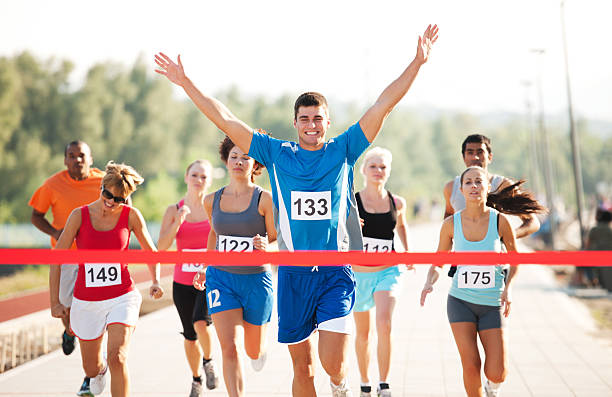 istock Group of runners finishing the race. 169949925