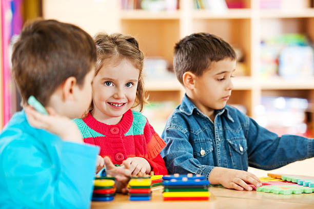 istock Happy children playing together. 169951626