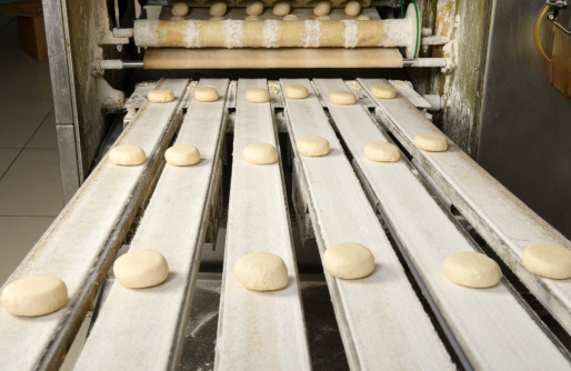Production line and Semi-finished products in the bakehouse