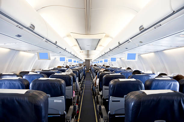 Interior de aviones - foto de stock