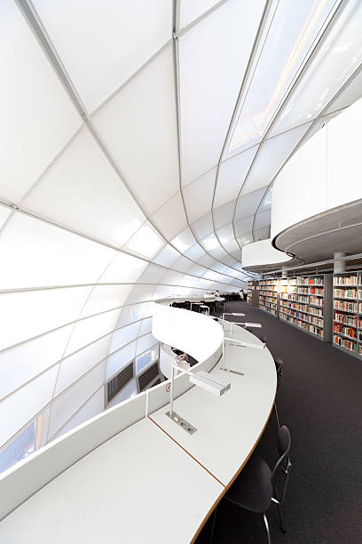 modern architectural library stock photo