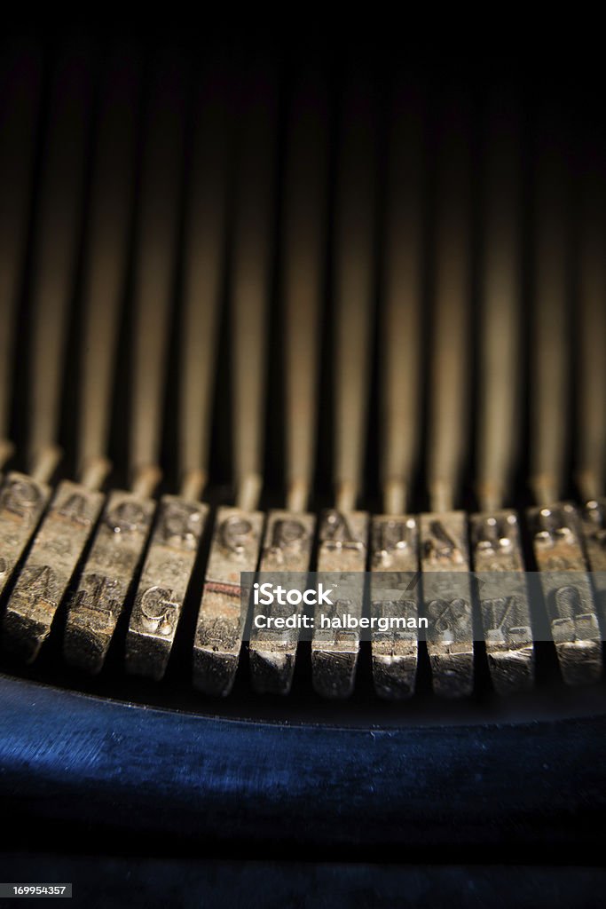 Machine à écrire Vintage en métal marteaux - Photo de Machine à écrire libre de droits