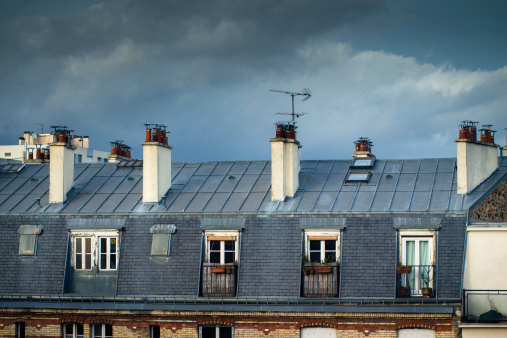 Classic Parisian roofline architecture