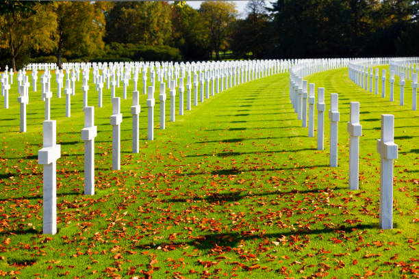 istock Military Cemetery Crosses 169954414