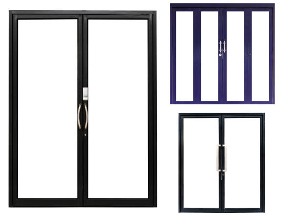 istock set black and bule aluminium double door isolated on white background 1699545194