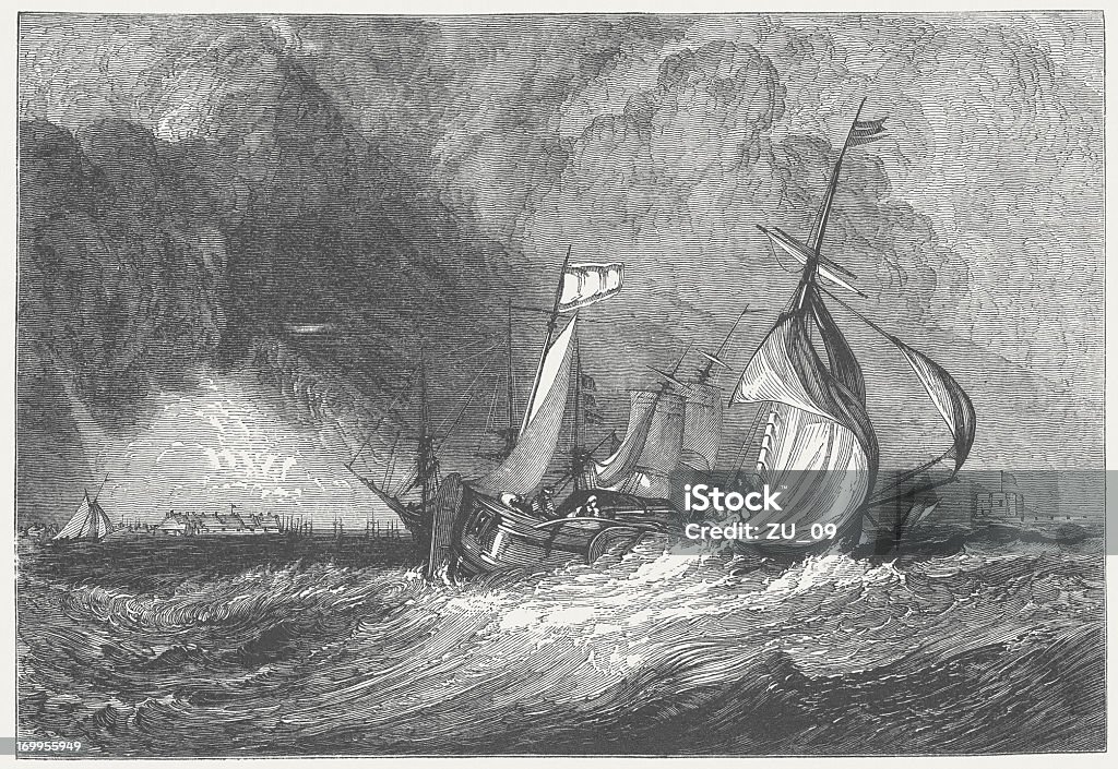 Usta of the Humber (c.1825) -by J. M.  W.  Turner - Zbiór ilustracji royalty-free (Malarstwo)