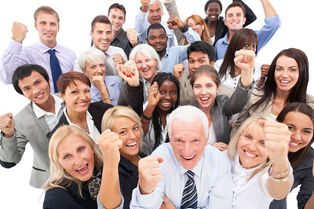 istock Group of business people standing together. 169956593