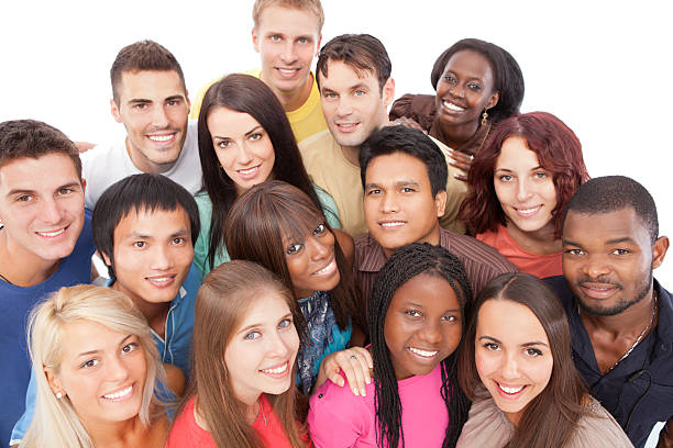 istock Group of young people standing together. 169956596