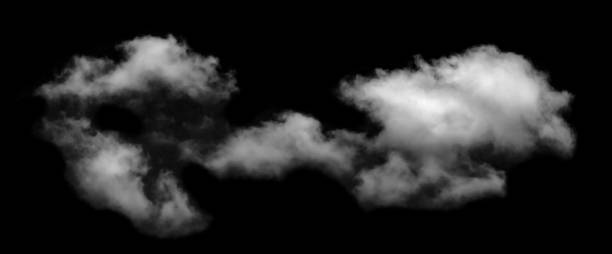 istock White cloud isolated on black background,Textured smoke,brush effect 1699568772