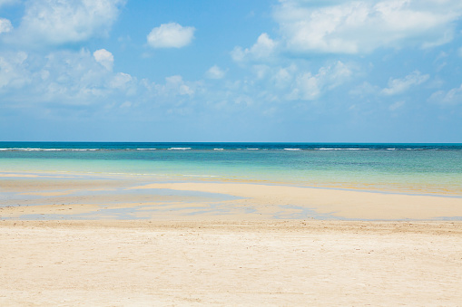 beautiful sea, sand and blue sky in Koh Samui, Thailand