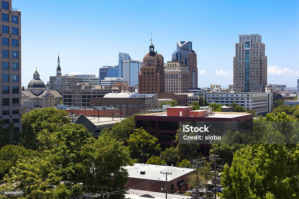 Sacramento City of Trees Rooftop view of downtown Sacramento, California. Sacramento Stock Photo