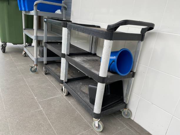 istock Empty trolley stray outside the building landscape 1699599898
