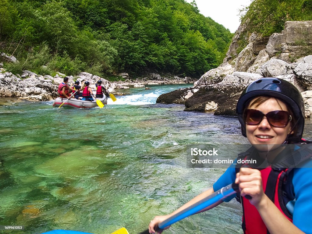 Rafting no rio White Water Canyon, píeres de Tara rio - Foto de stock de Montenegro royalty-free