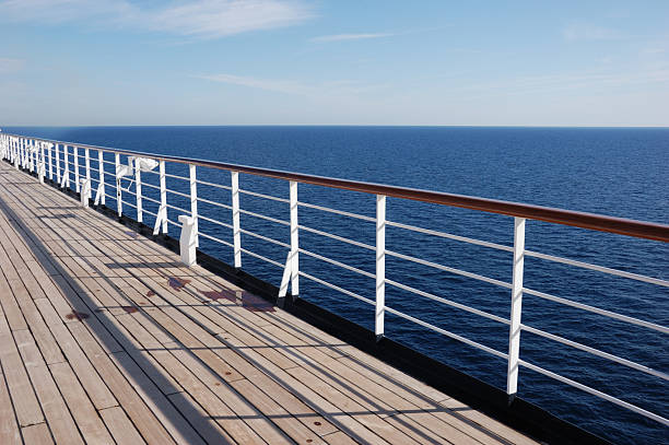 Deck of a Cruise Ship stock photo