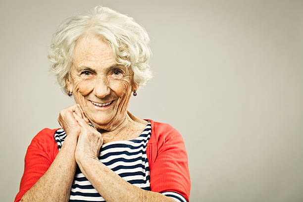 Beautiful senior woman smiling at camera