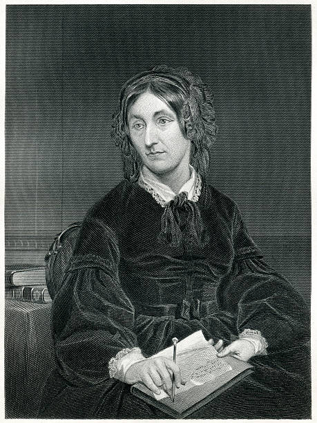 Mary Somerville Engraving From 1873 Featuring The Scottish Scientist And Mathematician, Mary Somerville.  Somerville Lived From 1780 Until 1872. fame illustrations stock illustrations