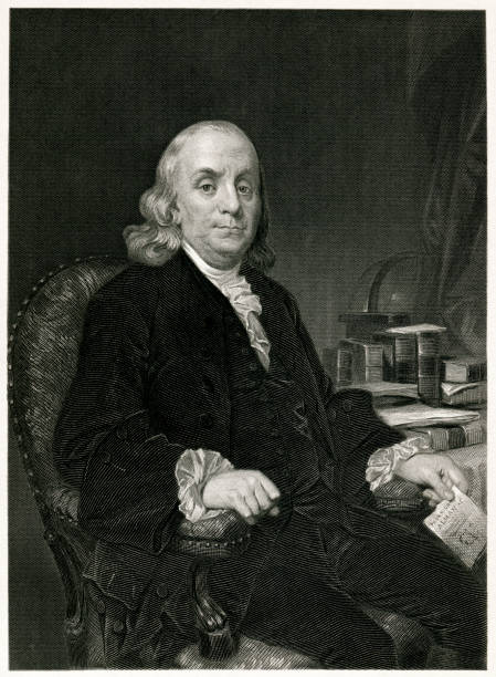 160+ A Black And White Portrait Of Benjamin Franklin Stock Photos