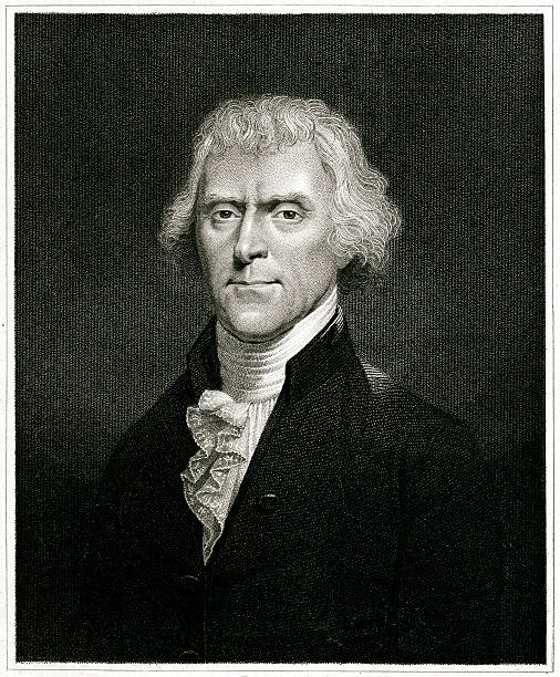 thomas jefferson - founding fathers stock illustrations