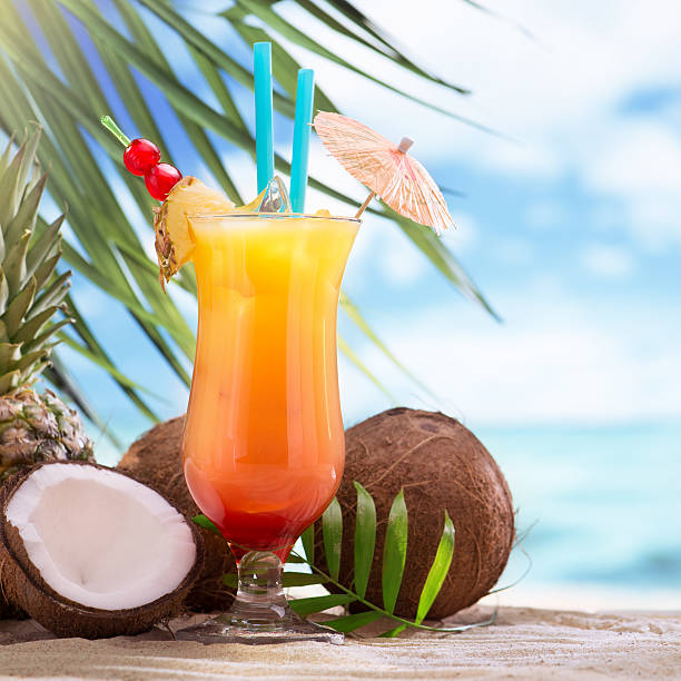 istock Tequila sunrise cocktail on the beach 169968907