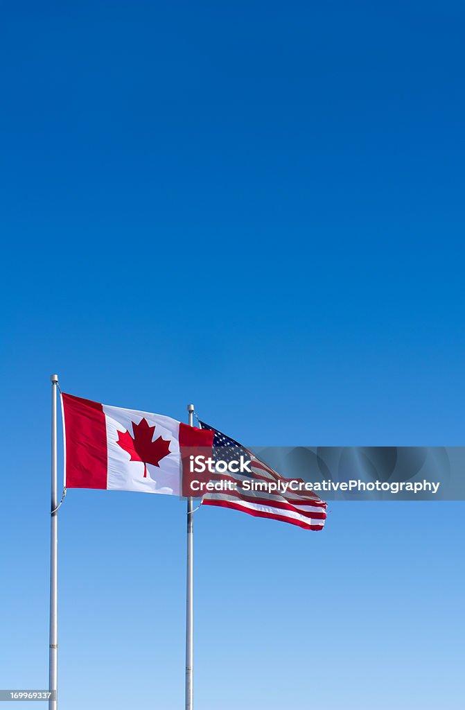 Bandiere USA e Canada - Foto stock royalty-free di Stati Uniti d'America