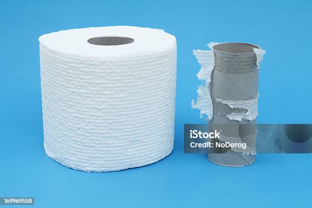 Vacío Completo Y Rollos De Papel Higiénico Foto de stock y más banco de imágenes de Papel higiénico - Papel higiénico, Enrollado, Vacío