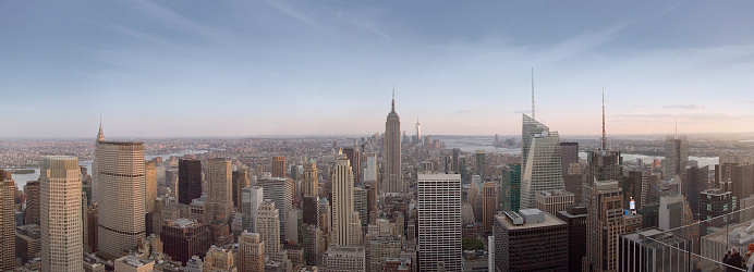Panoramic image of Manhattan.