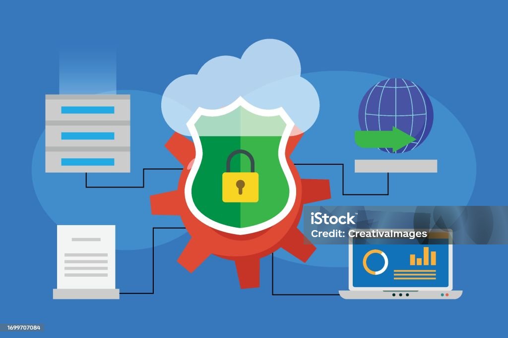Security Data Protection Stock Illustration - Download Image Now ...