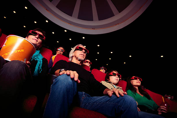 Lancaster, California, USA - March 25th, 2024: Cinemark IMAX theater illuminated in twilight