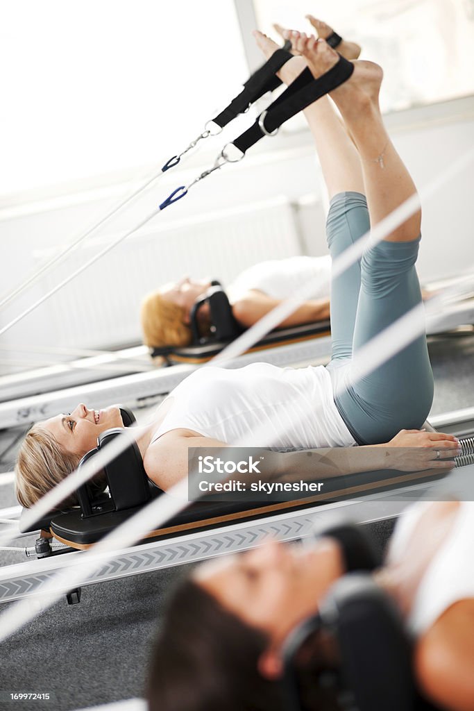 Ginástica Pilates. - Royalty-free Máquina de Pilates Foto de stock