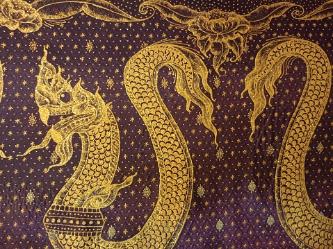 Thai fabric patterns are handmade in the northeastern region.