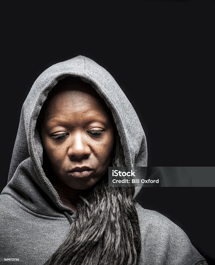 Schwarze Frau Porträt - Lizenzfrei Obdachlosigkeit Stock-Foto