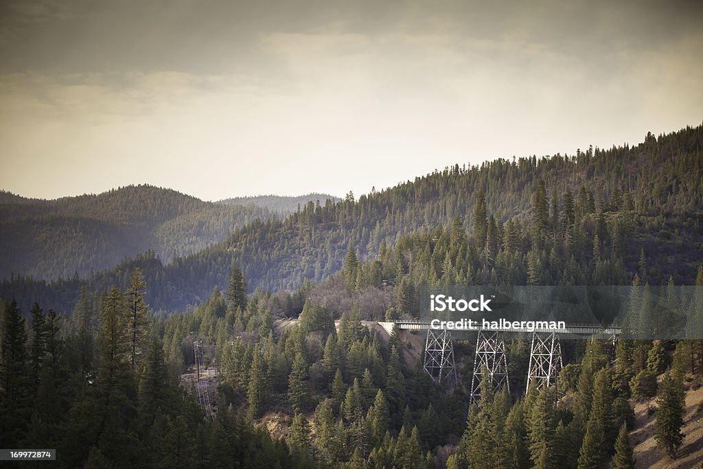 Ponte ferroviária de Thorugh Norte da Califórnia - Royalty-free Antigo Foto de stock