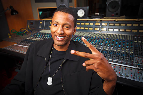 istock Peace Sign - African-American Recording Engineer in the Studio 169972907
