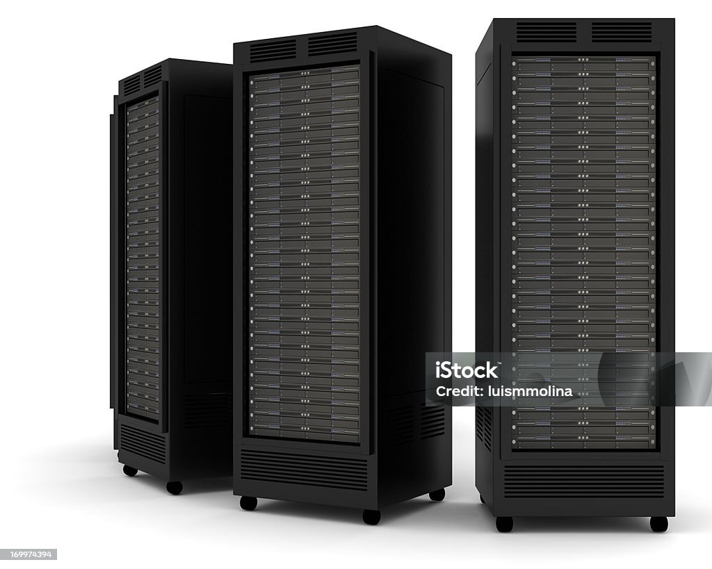 Rack de servidores de alto desempenho - Foto de stock de Computador royalty-free