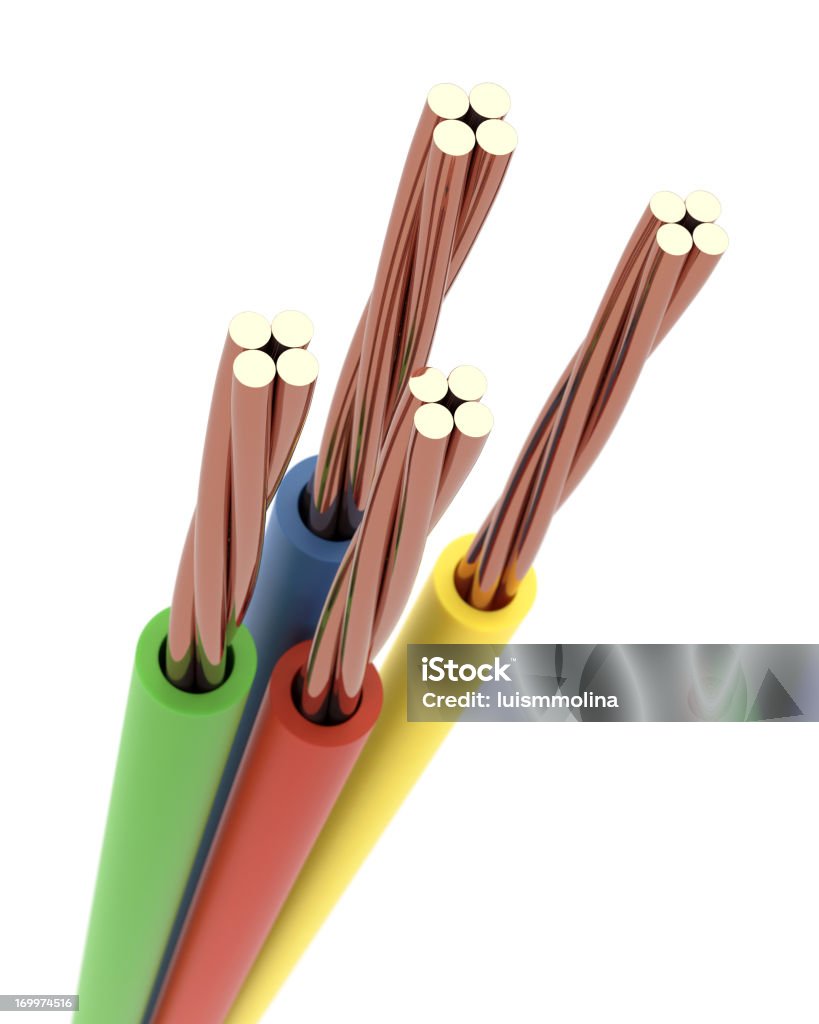 Detail eines Elektrische Kabel - Lizenzfrei Elektrizität Stock-Foto